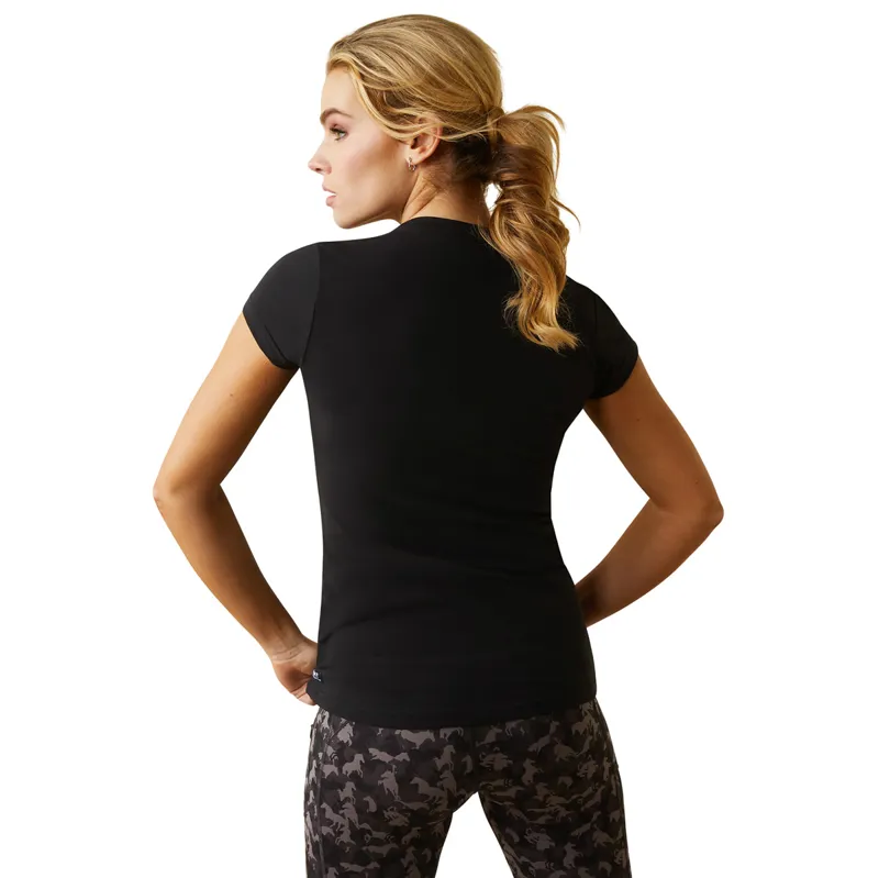 Ariat Women's Vertical Logo T-Shirt - Black-1