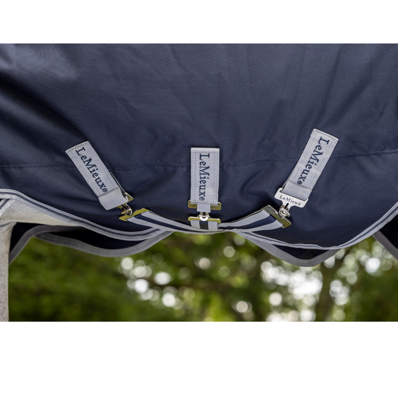 LeMieux Arika Storm-Tek 350g Detachable Neck Turnout Rug - Navy-3