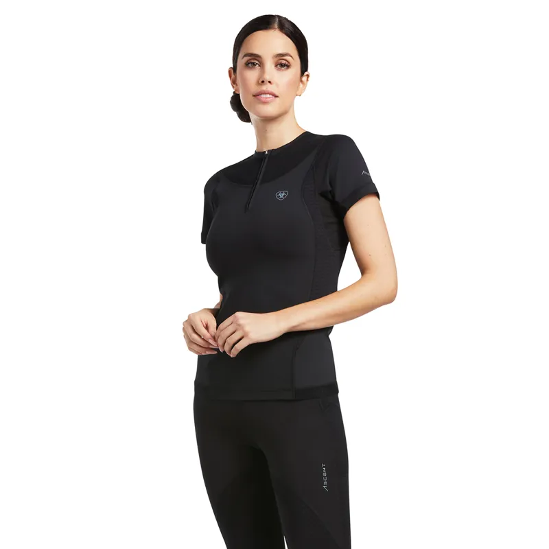 Ariat Women's Ascent Crew Short Sleeve Baselayer - Black