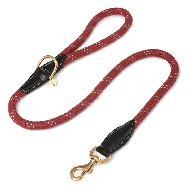 LeMieux Ascot Rope Dog Lead - Burgundy