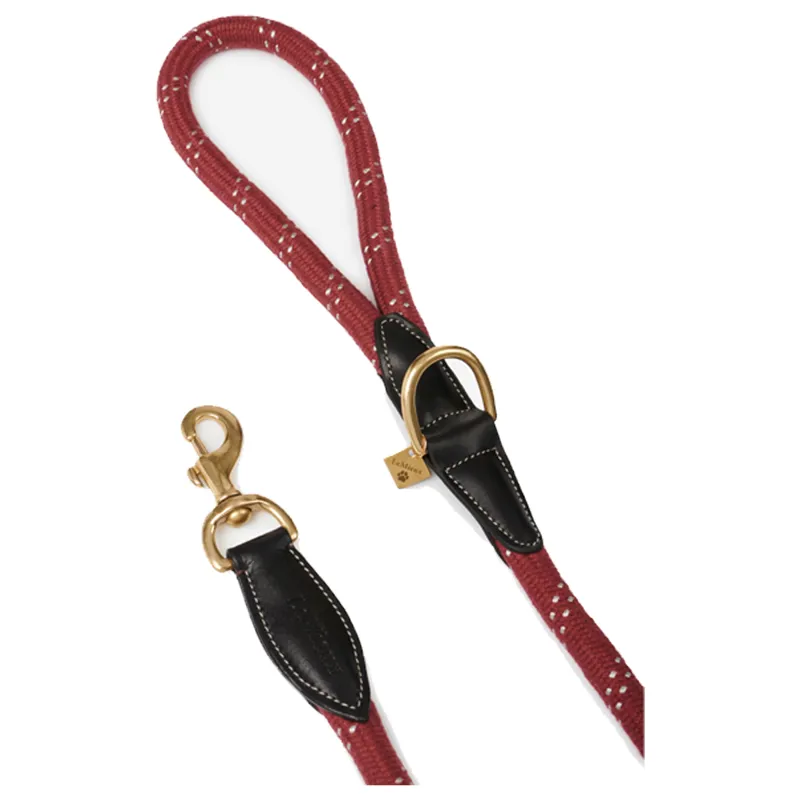 LeMieux Ascot Rope Dog Lead - Burgundy-1