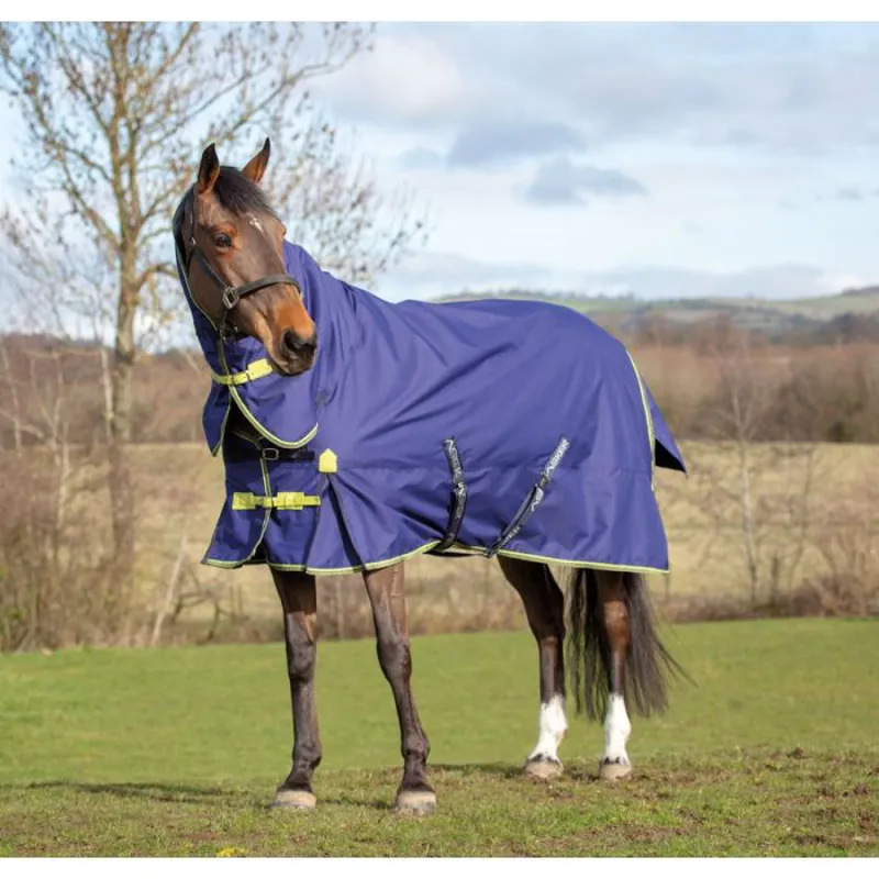 Asker Mediumweight Combo Turnout Rug 200g - Navy Blue