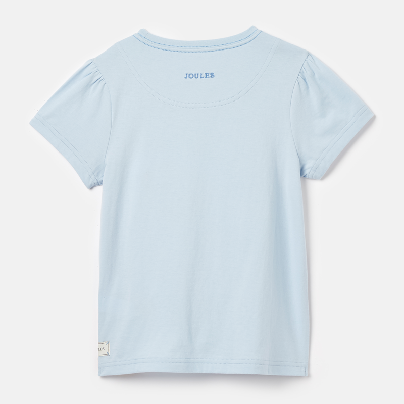 Joules Girls' Astra Artwork T-Shirt - Light Blue-1