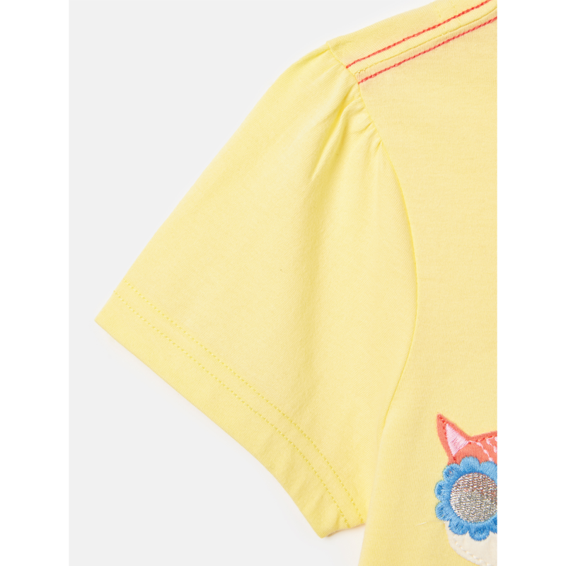 Joules Girls' Astra Artwork T-Shirt - Yellow-3