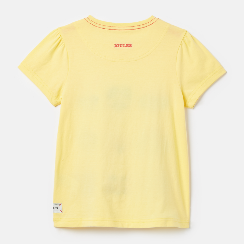 Joules Girls' Astra Artwork T-Shirt - Yellow-1