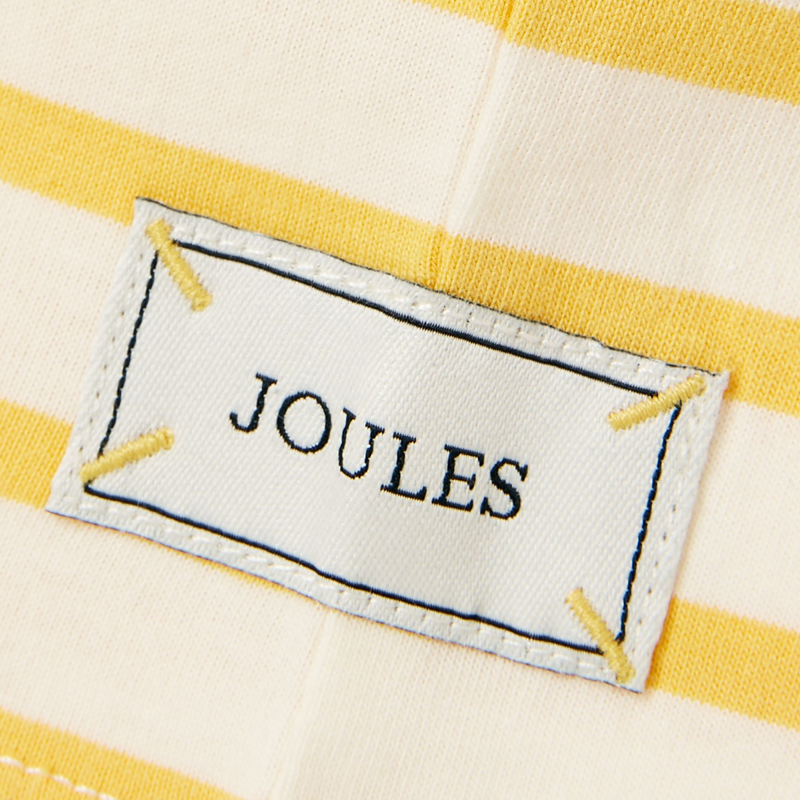 Joules Astra Children's Short Sleeve Artwork T-Shirt - Cream Gold Stripe-2
