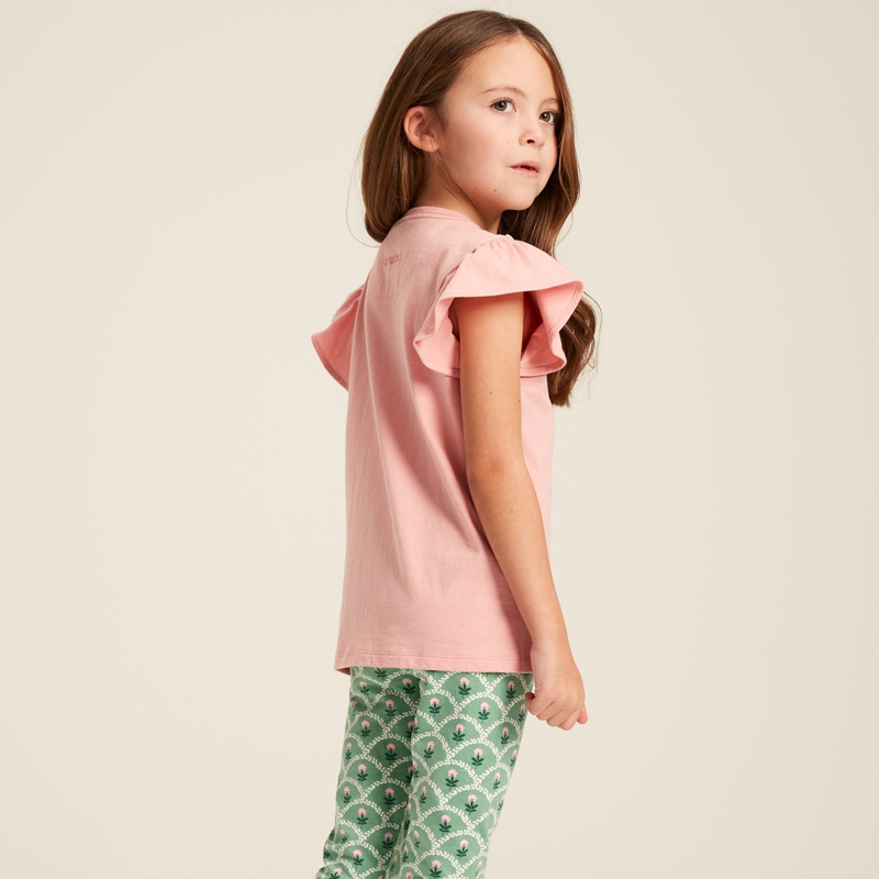 Joules Frill Astra Children's Artwork T-Shirt - Soft Pink-3