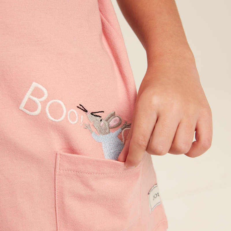 Joules Frill Astra Children's Artwork T-Shirt - Soft Pink-7