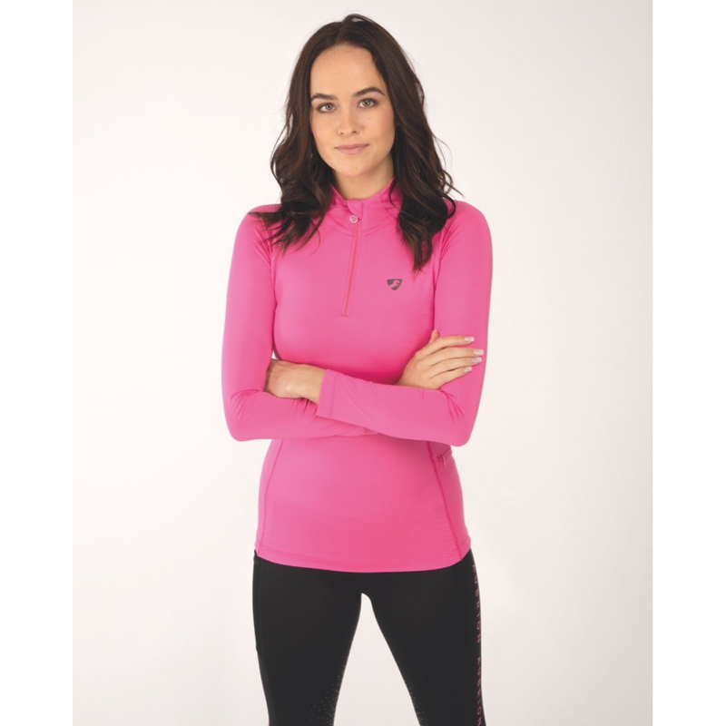 Aubrion Ladies Newbury Long Sleeve Base Layer - Pink-1
