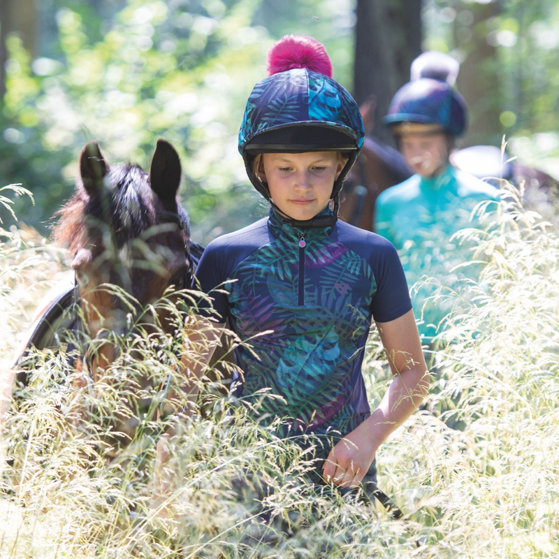 Aubrion Maids Highgate Short Sleeve Base Layer - Tropical-2