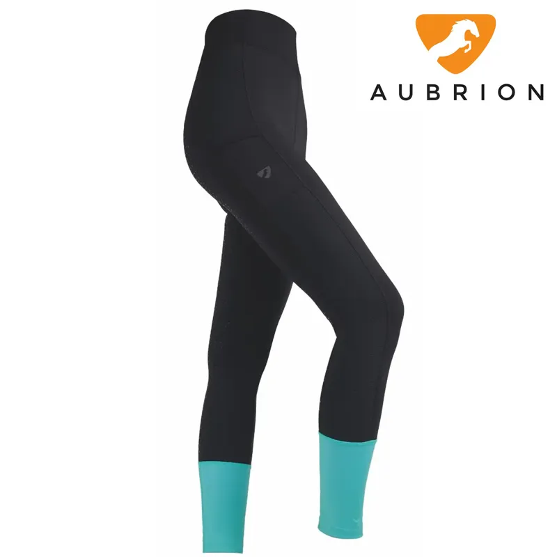 Aubrion Manor Textured Riding Tights - Black