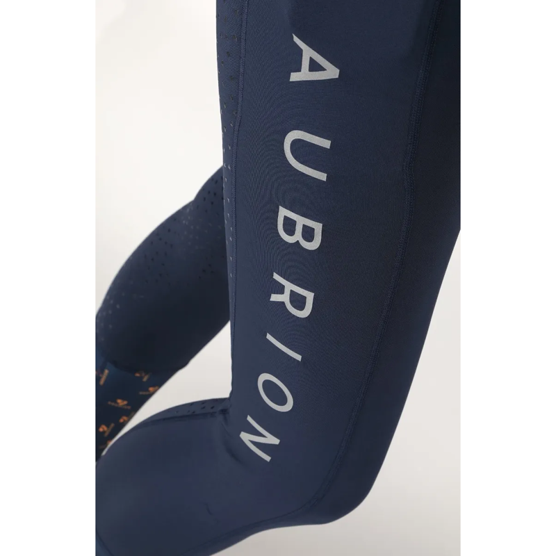 Aubrion Stanmore Ladies Riding Tights - Navy Blue-4