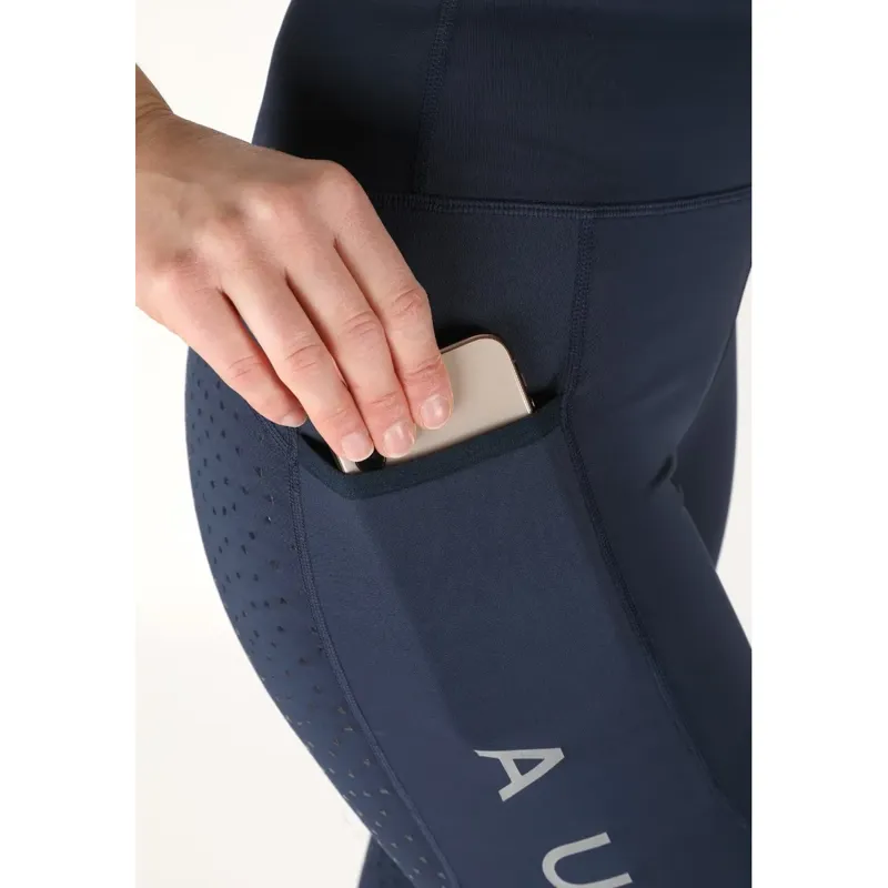 Aubrion Stanmore Ladies Riding Tights - Navy Blue-5