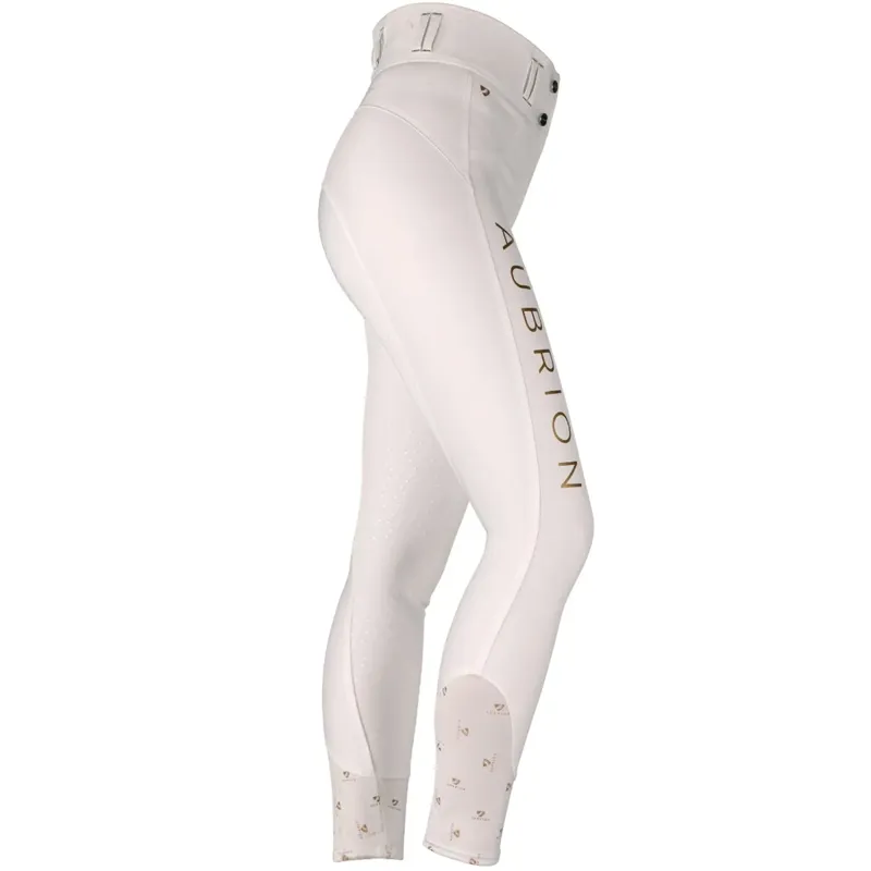 Aubrion Team Breeches - White-1