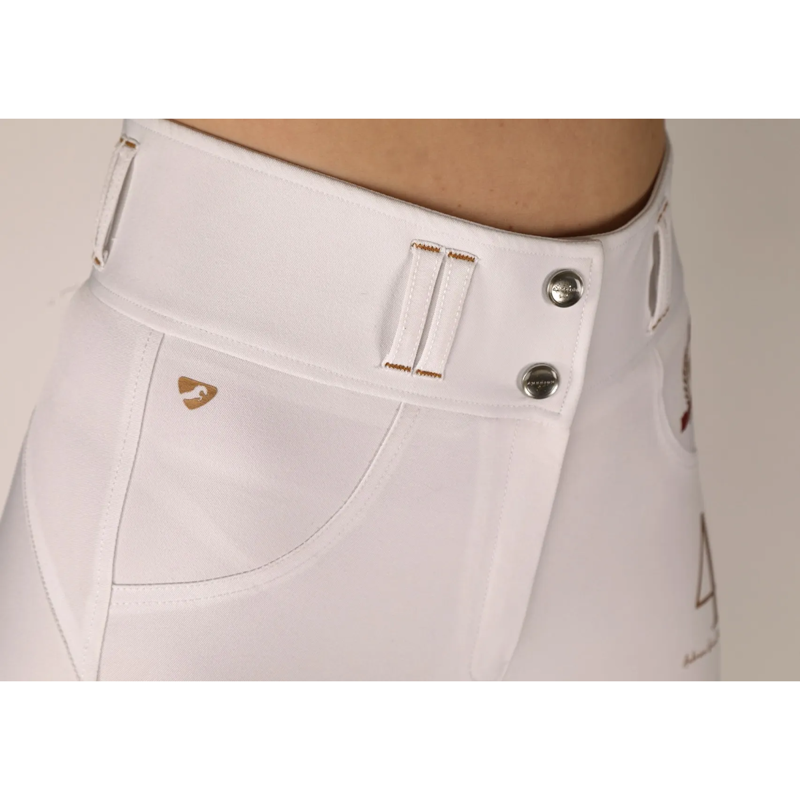 Aubrion Team Breeches - White-4