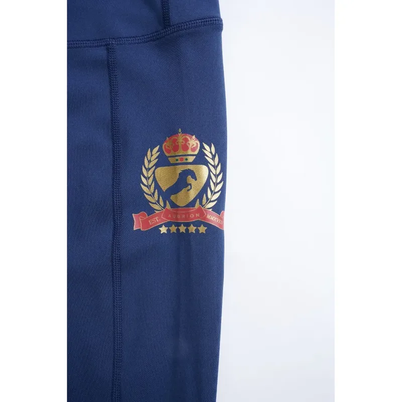 Aubrion Team Riding Tights - Navy-3