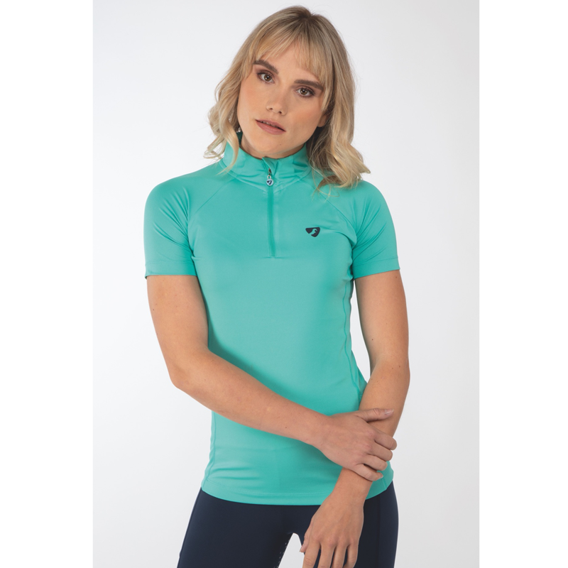 Aubrion Ladies Highgate Short Sleeve Base Layer - Aqua-1