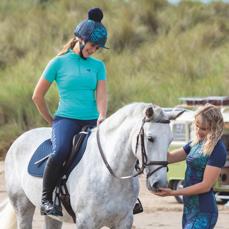 Aubrion Ladies Highgate Short Sleeve Base Layer - Aqua-2