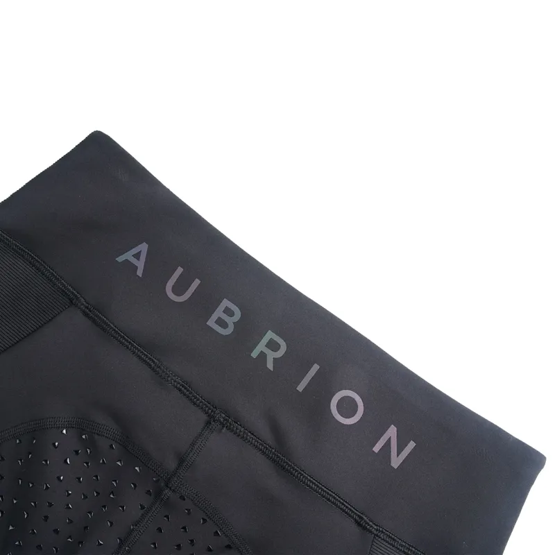 Aubrion Maids Manor Text Riding Tights - Black-1