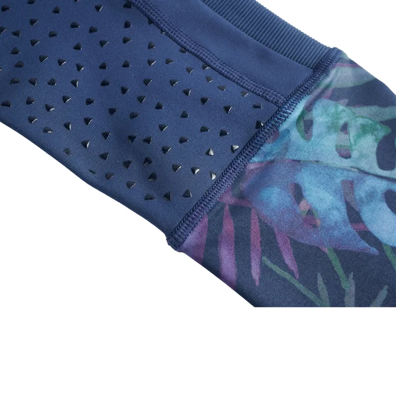 Aubrion Maids Manor Text Riding Tights - Navy-2