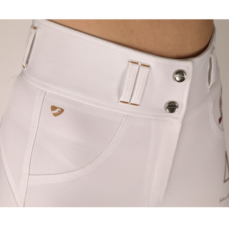 Aubrion Team Breeches - White-3