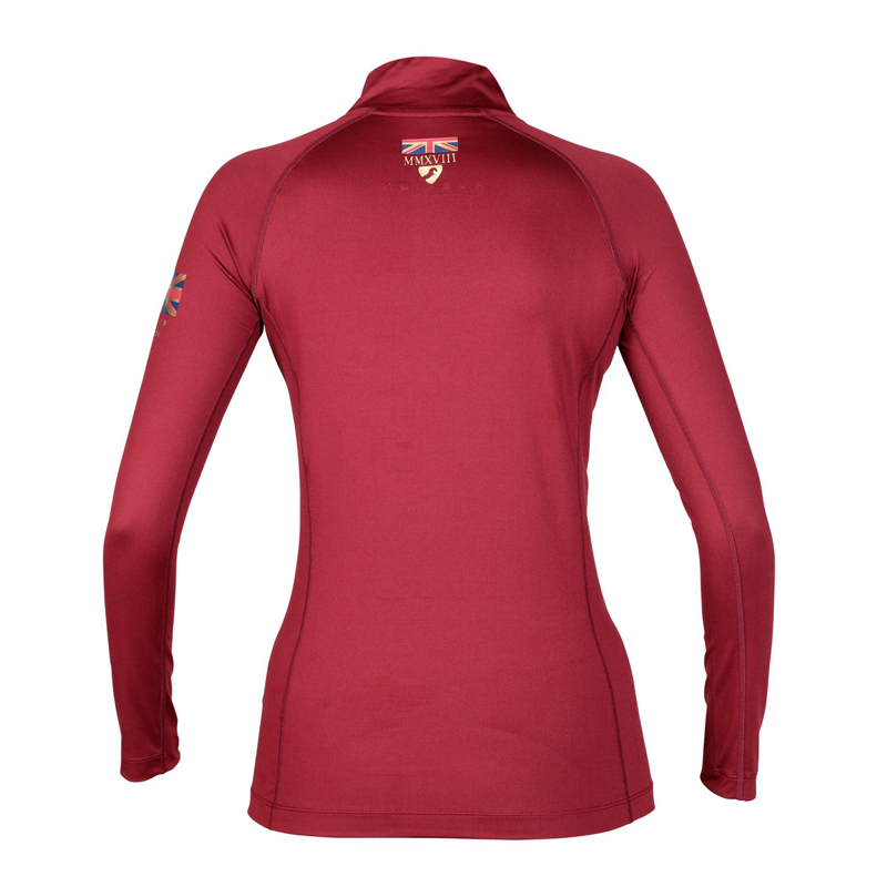 Aubrion Team Long Sleeve Base Layer - Maids - Burgundy-2