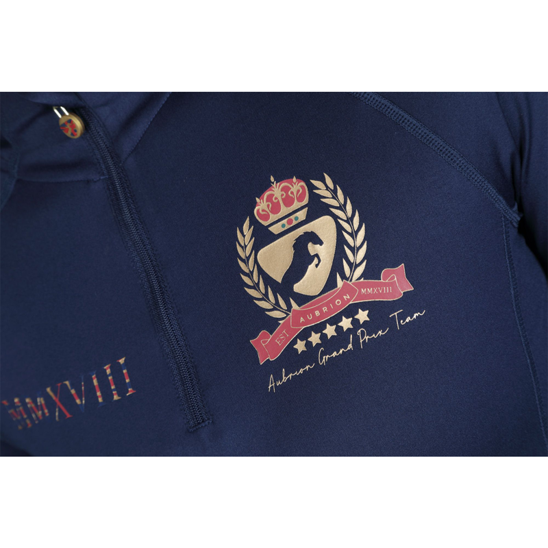 Aubrion Team Long Sleeve Base Layer - Navy-4