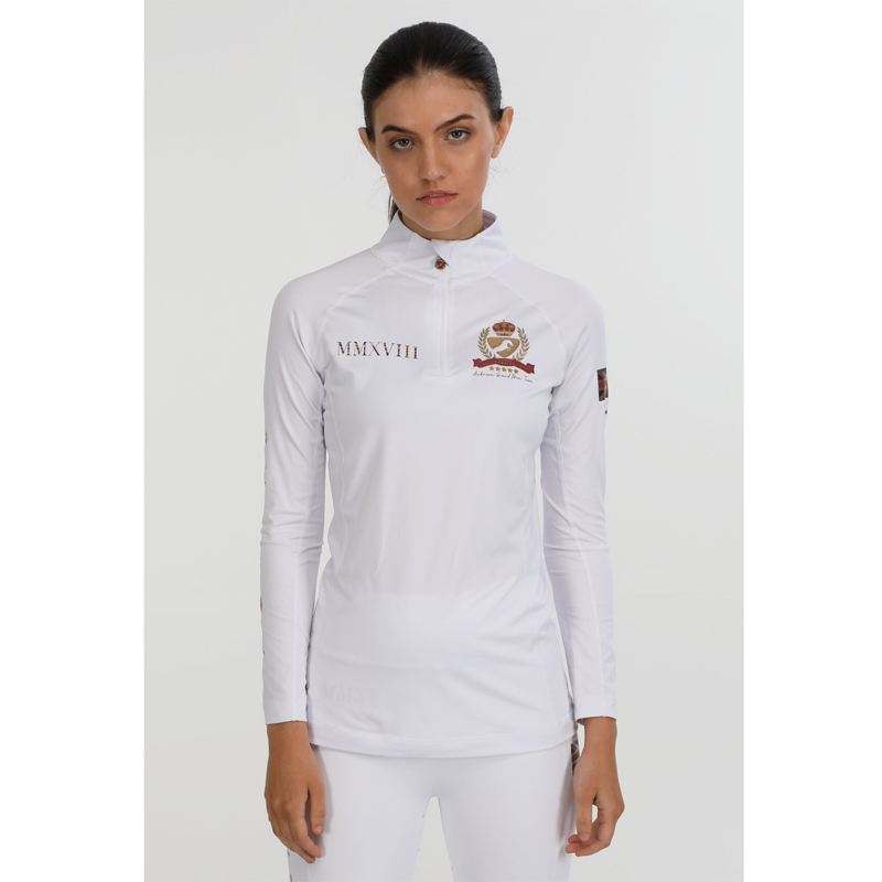 Aubrion Team Long Sleeve Base Layer - Maids - White-4