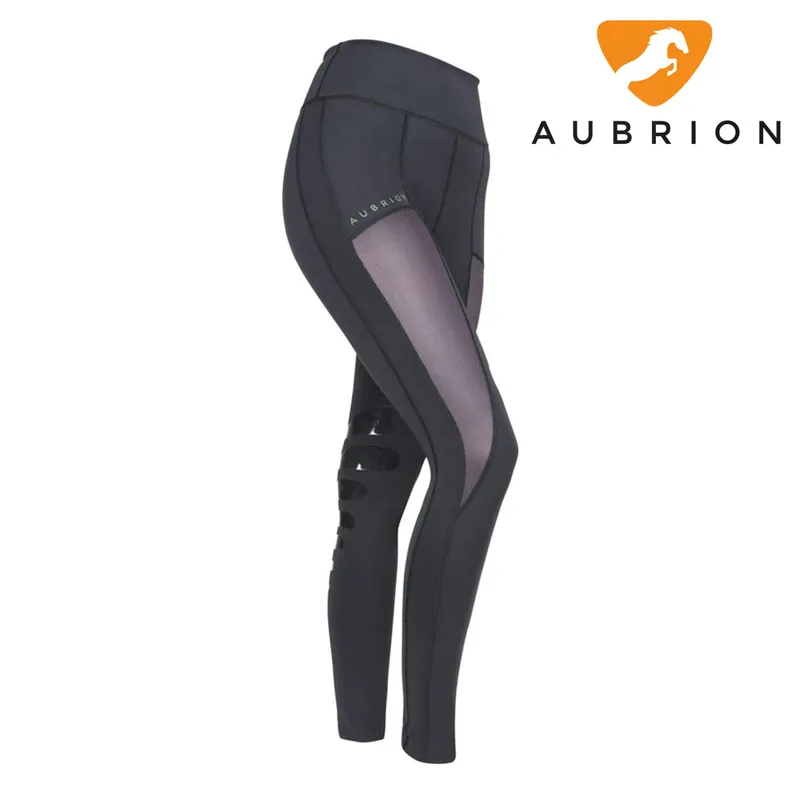 Aubrion Kingsbury Maids Riding Tights -  Black