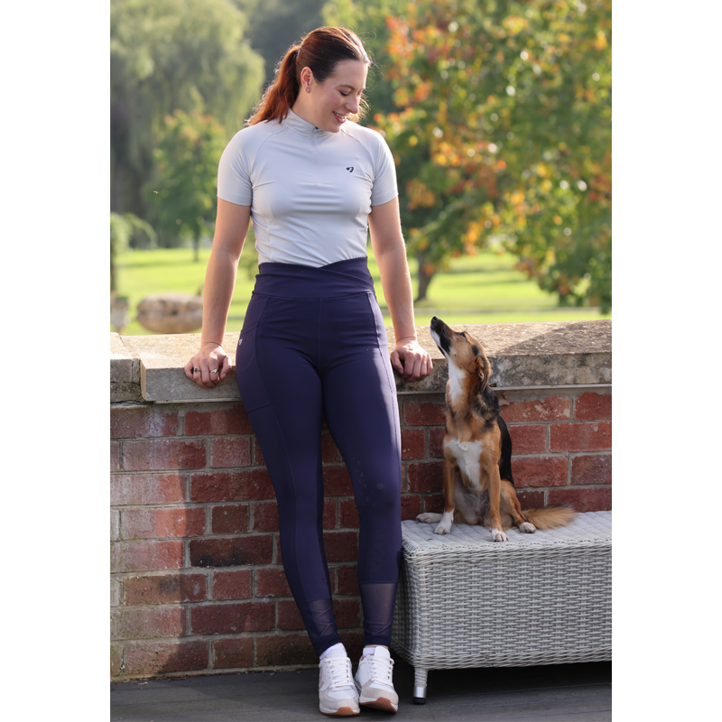 Aubrion Ladies Sculpt Riding Tights - Navy-7