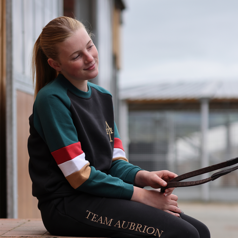 Aubrion Young Rider Team Sweatshirt - Black-3