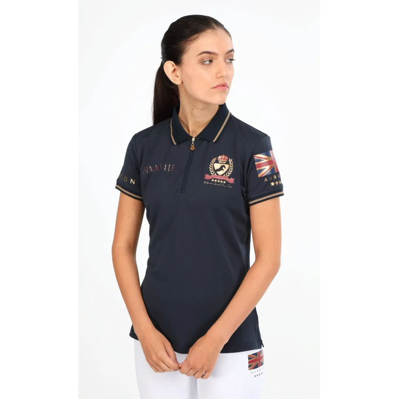 Aubrion Team Tech Polo - Navy-4