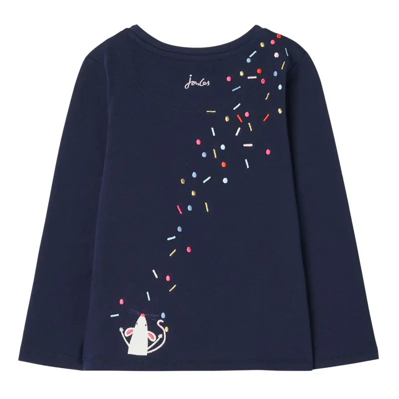 Joules Ava Long Sleeve Applique Artwork T-Shirt - Navy Horse-1