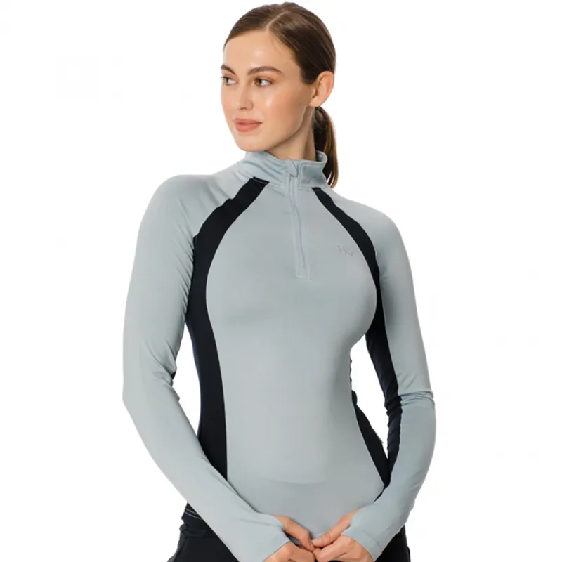 Horseware Aveen Half Zip Technical Long Sleeve Top - Blue
