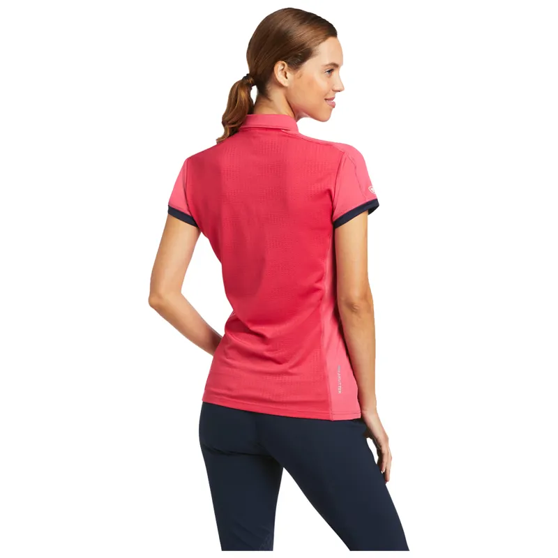 Ariat Women's Bandera 1/4 Zip Polo  - Party Punch-1