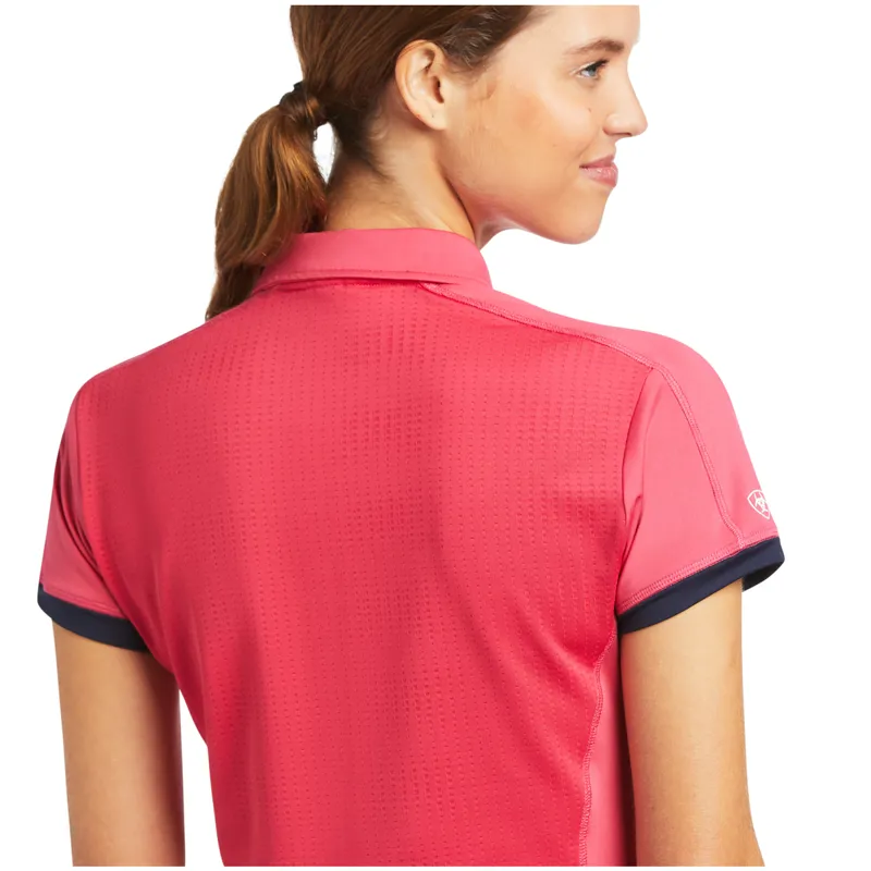 Ariat Women's Bandera 1/4 Zip Polo  - Party Punch-3