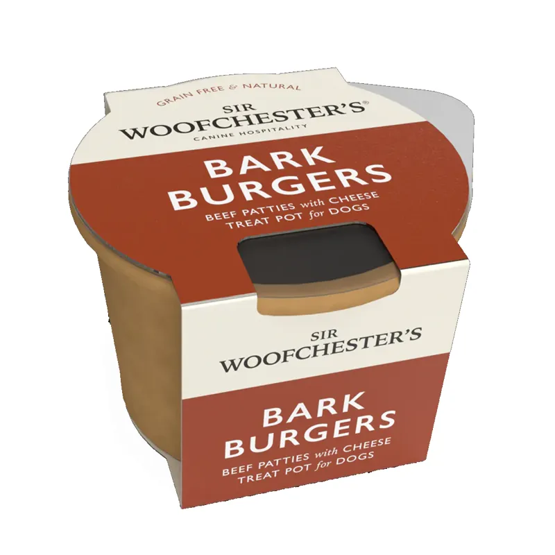 Sir Woofchester's Bark Burgers Treat Pot - 49g