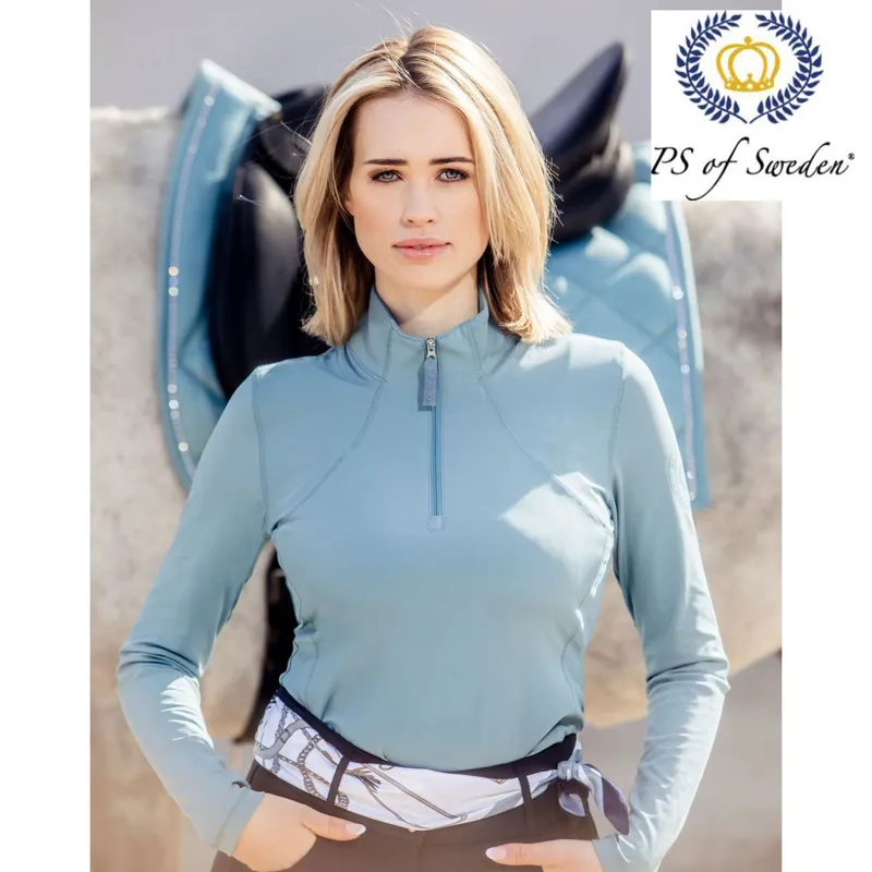 PS of Sweden Alessandra Half Zip Base Layer - Aqua-2