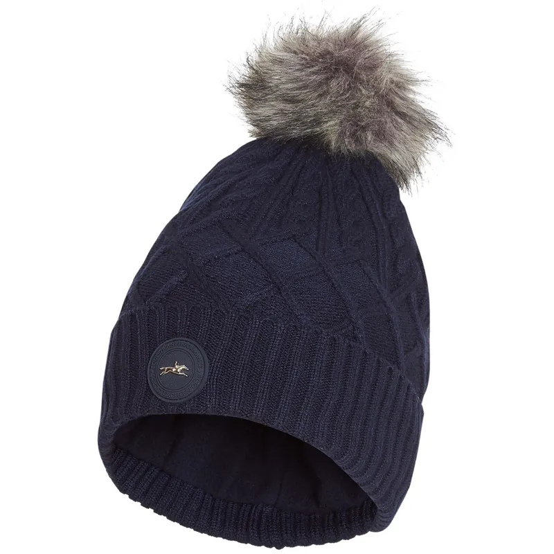 Schockemohle Baila Style Beanie Bobble Hat - Blue Nights