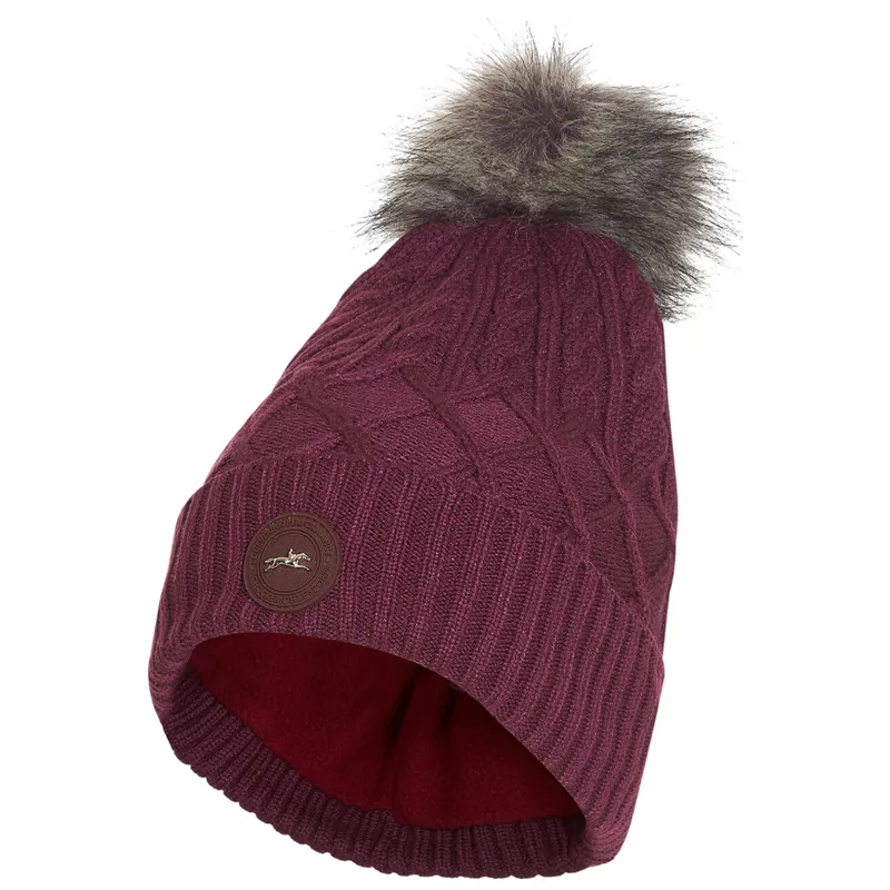 Schockemohle Baila Style Beanie Bobble Hat - Wine