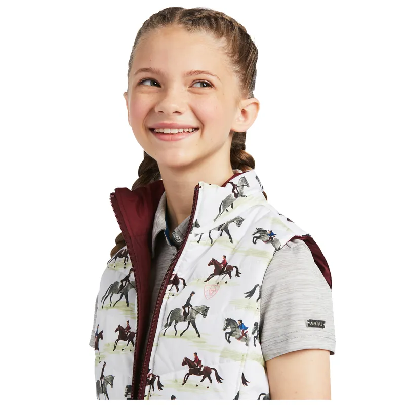 Ariat Youth Bella Reversible Vest - Good Show/Zinfandel-2