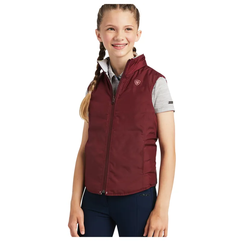 Ariat Youth Bella Reversible Vest - Good Show/Zinfandel-3