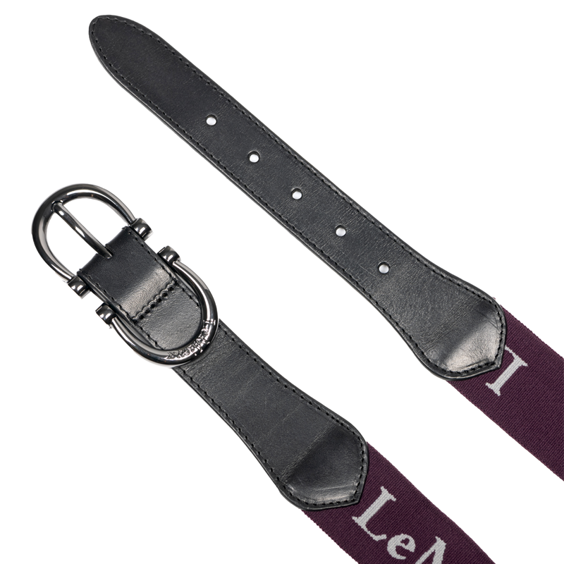 LeMieux Elasticated Belt - Aubergine-1
