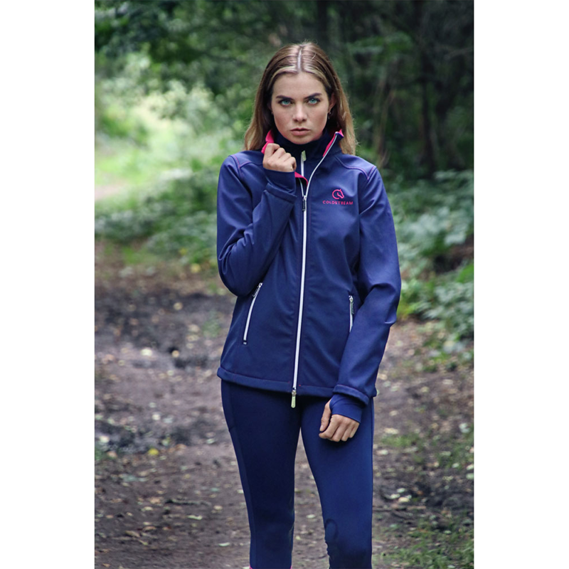 Coldstream Berwick Softshell Jacket - Navy/Raspberry Sorbet-2
