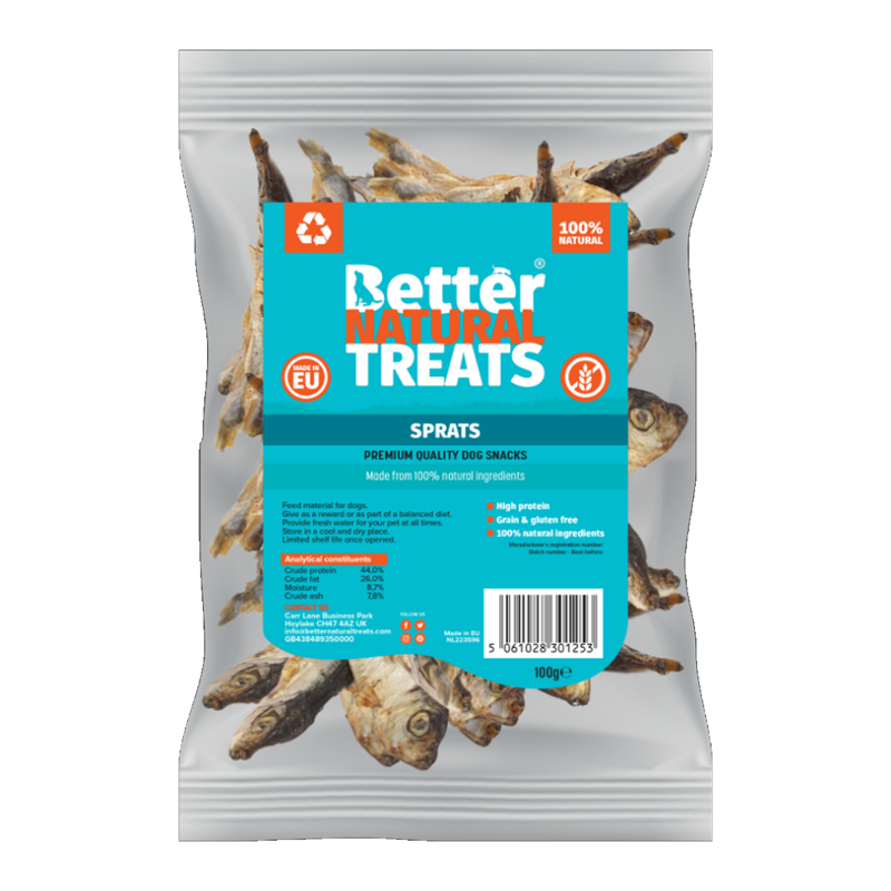 Better Natural Treats Sprats 100g