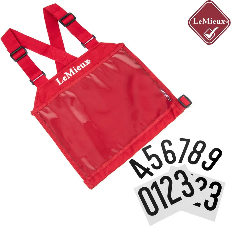 LeMieux Eventing Bib with Numbers Pack - Chilli
