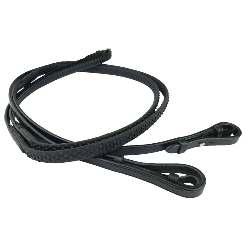 Ecorider Bio Grip Flexi Reins - Black