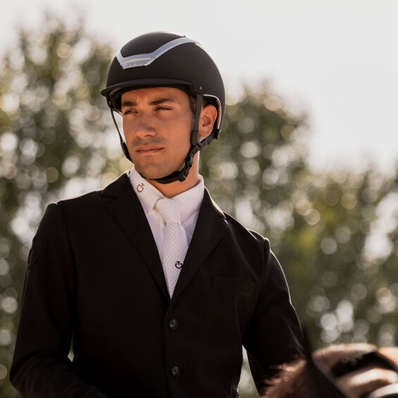 Kask Dogma Chrome Riding Hat - Black/Silver-2