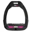 Flex-On Safe-On Inclined Ultra-Grip Stirrups - Black/Black/Pink