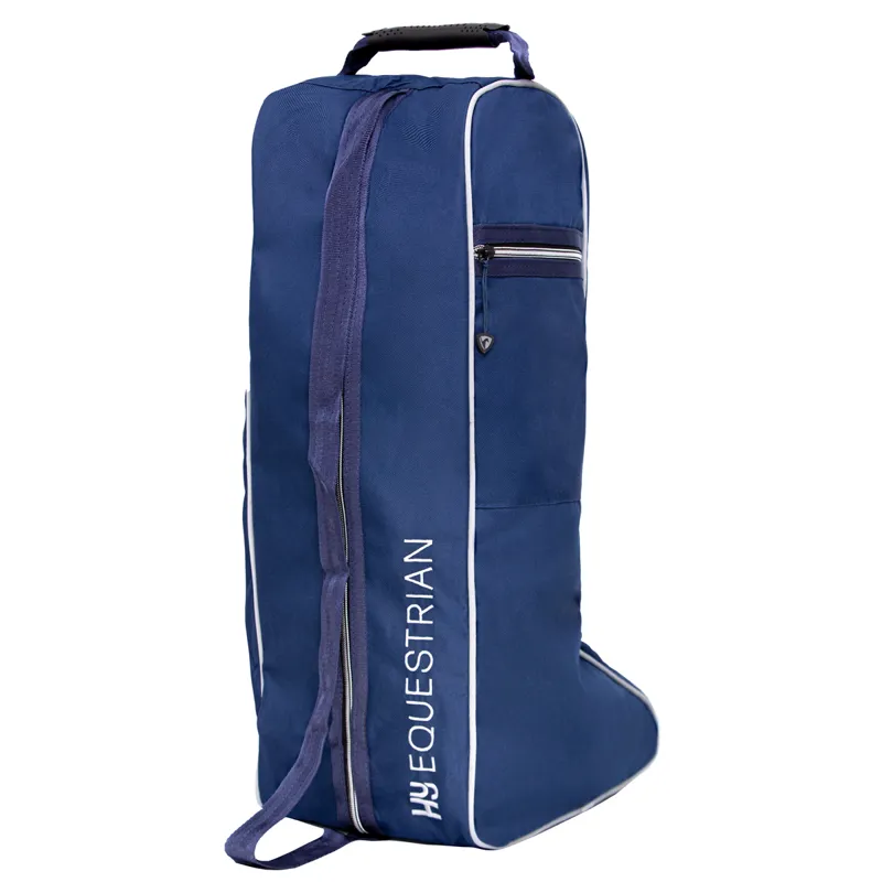 Hy Equestrian Boot Bag - Navy/Grey-1